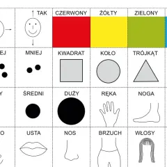 Karty pracy zadania dla 5 latka: kolory, kształty, liczby, części ciała.