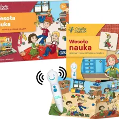 Zestaw "Wesoła nauka" z mówiącym piórem Albik zachęca do zabawy i nauki. Dzieci mogą czytaj z Albikiem, odkrywając świat przez interaktywną książkę.