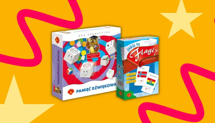 Dwie gry edukacyjne dla dzieci: "Pamięć Dźwiękowa" i "Jakie to Flagi?".