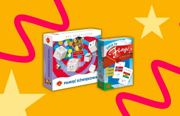 Dwie gry edukacyjne dla dzieci: "Pamięć Dźwiękowa" i "Jakie to Flagi?".